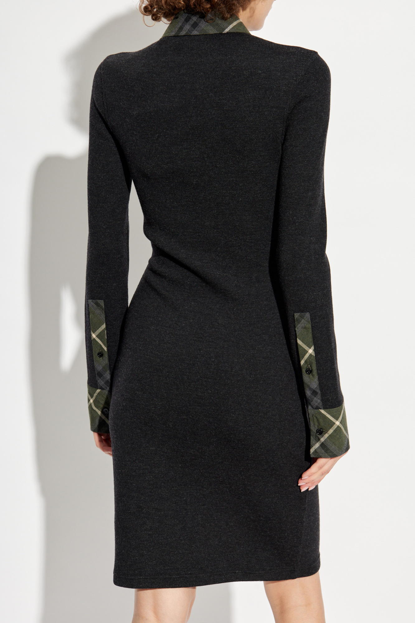 ワンピース Burberry Aran Knit Dress Burberry Aran long-sleeve Knitted Dress | Green | FARFETCH